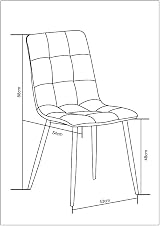 mcc direct Set of 4 Faux Suede Dining Chairs Metal Legs Black Grey Light Grey view 2