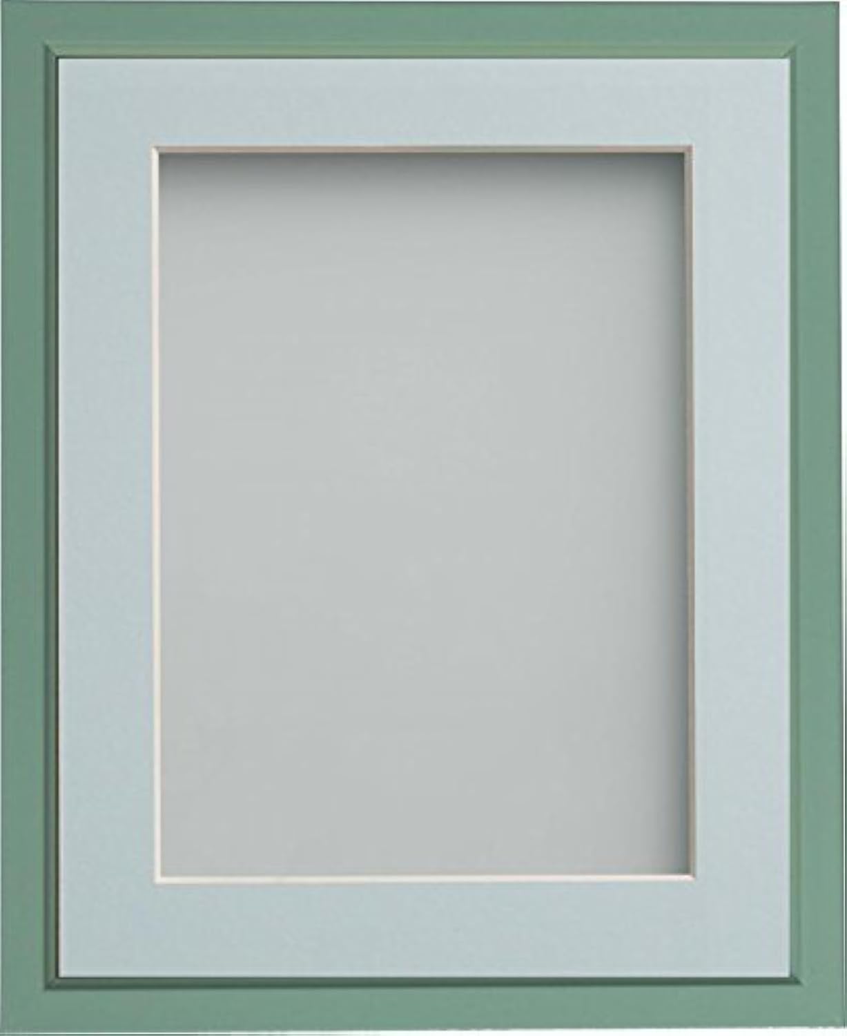 Frame Company Drayton Range 10x8-inch Green Picture Photo Frame with Light Blue Mount For Image Size 6x4-inch