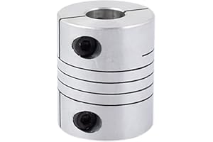 TA-VIGOR 10mm to 12mm Shaft Coupling, D25mm x L30mm Flexible Beam Coupling, Aluminum Alloy Shaft Coupler Joint Connector for 3D Printer, CNC Machine, DIY Encoder AMD Motor Accessories