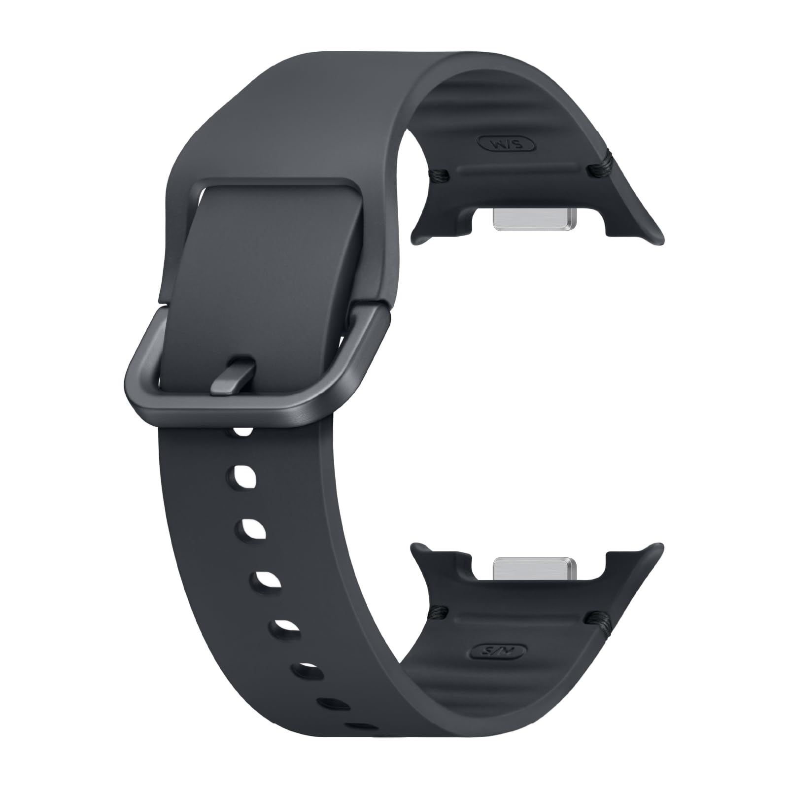 Samsung Galaxy Watch 8 Series Sport Band, Rubber, Dynamic Lug System, Flexible Fit, Breathable, Compatible with Galaxy Watch 8 and Watch 8 Classic, S/M Dark Gray Image