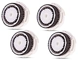 Brush Heads for Sensitive Skin Compatible with Mia, Mia 2, Mia 3, Aria, Pro, PLUS, Smart Profile, Alpha Fit and Radiance, 4 Replacement Refills