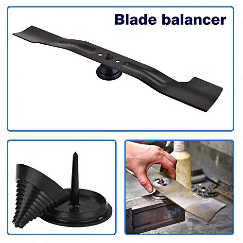 YaptheS 4 Pcs Lawn Mower Blade Sharpener Lawn Mower Sharpener for Any Power Drill Hand Drill and Lawn Mower Blade Balancer - Thumbnail 4