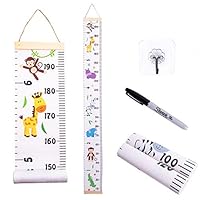 Growth Chart for Kids | Nursery and Bedroom Wall Decoration for Boys and Girls | Kids Height Wall Chart with Canvas and Wood Frame for Hanging