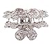 White Crystal Bronze Metal Alloy flower / butterfly hair claws clips by unbrand
