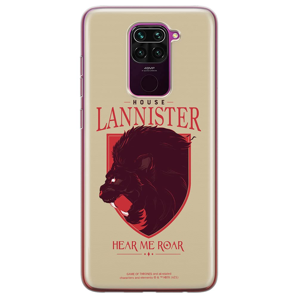 ERT GROUP mobile phone case for Xiaomi REDMI NOTE 9 original and officially Licensed Game of Thrones pattern 008 optimally adapted to the shape of the mobile phone, case made of TPU