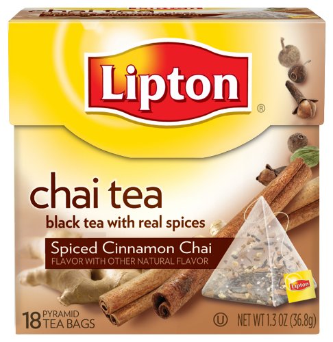 Lipton  Chai Tea Pyramids, Spiced Cinnamon 18 ct