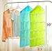 JM-capricorns 3 Piece 16 Pockets Clear Over Door Hanging Bag, Shoe Rack Hanger, Underwear Bra Socks Closet Storage Organizer