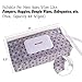 Ava & Kings 4pc Baby Wipes Travel Carrying Case Holder Dispenser Refillable Moist Diaper Wet Wipe Clutch w/Button Strap Unisex Variety Pack |New & Improved Design| Set 2: White Arrow & Gray Pixel