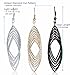 Gold and Luster Women Jewelry Drop Dangle Earrings Set Diamond Cut Silver And Gold Plated 2 Pairs