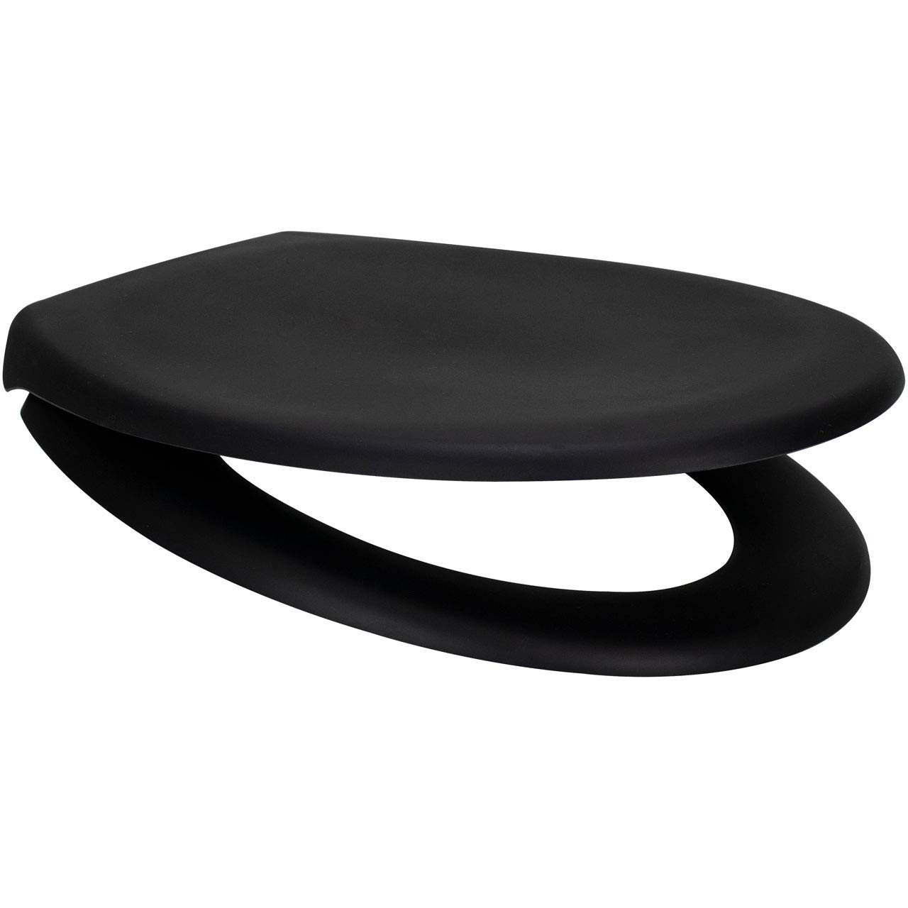 MATT Soft Close Toilet Seat Quick Release Top Bottom Fix (Black)