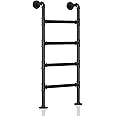 YYOBK 4.8FT Wall Mounted Metal Step Ladder for Home Loft, Height Entrance Egress Ladder, Basement Window Well Egress Ladder Fire Escape Ladder for Attic,Dorm,Library,Bunk Bed,Deck,RV,Loads 330lbs