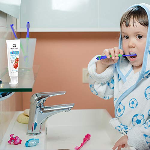 Dental Expert 4 Pack Kids Toothpaste 4.6oz [FluorideFree] Strawberry
