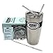 EPIC Stainless Steel Travel Tumbler Cup - Double Wall Vacuum Insulated Thermal Mug with 2 Lids and 2 Stainless Steel Straws with Brush, 20 oz - Silver