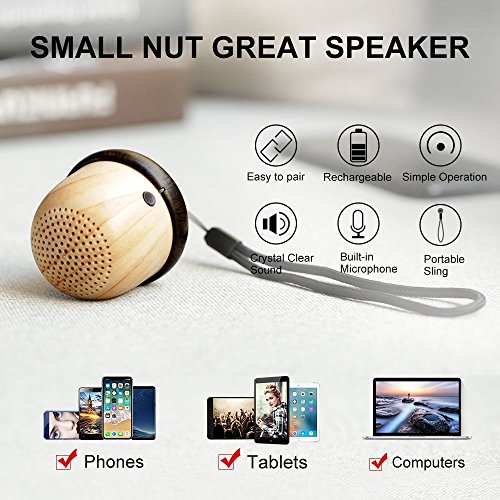 JSAUX-Portable-Mini-Wireless-Nut-Speaker-with-Enhanced-Bass-and-Built-in-Mic-and-Sling-for-Home-Outdoor-Travel-Compatible-with-iPhone-iPad-Android-Samsung-Tablet-and-More