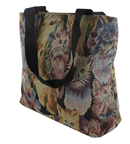 title=Borsa shopper tappezzeria, motivo gatti