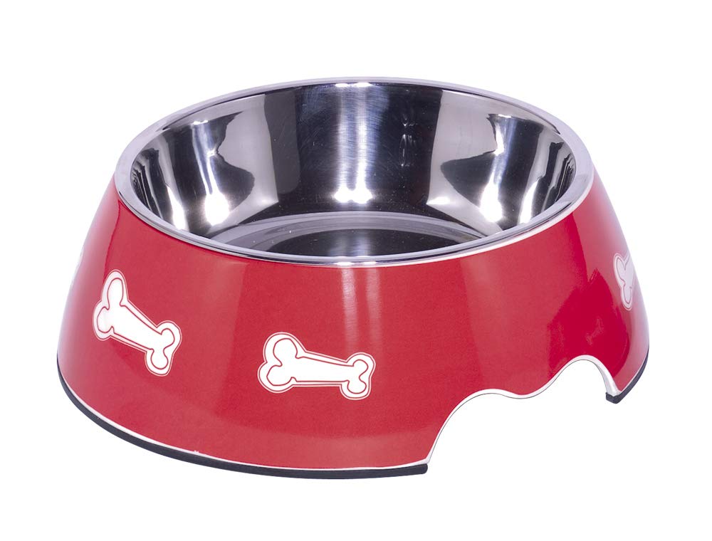Nobby Melamine Bone Bowl Red L 22 x 7.5 cm 700 ml