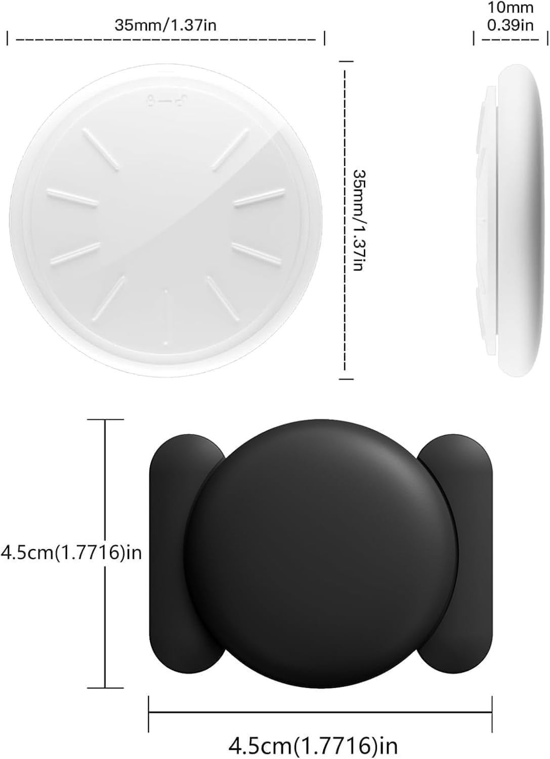 Car GPS Tracking Device for Vehicles,Cars etc,Real Time Vehicle Tracker with Magnetic Case,Work with Apple Find My(iOS Only),No Monthly Fee (Black,1PCS)