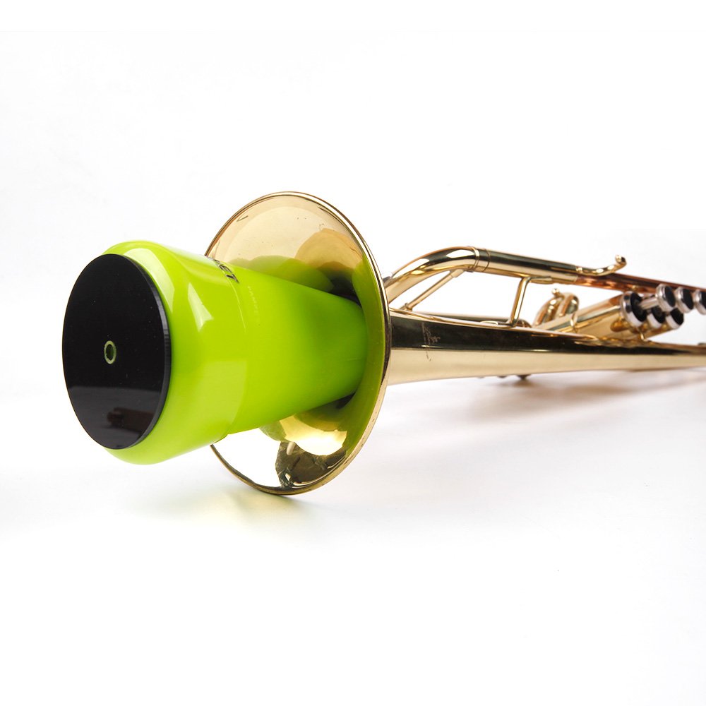 PAMPET Lightweight Plastic Practice Trumpet Mute Silencer Straight Mute For Trumpet (Green