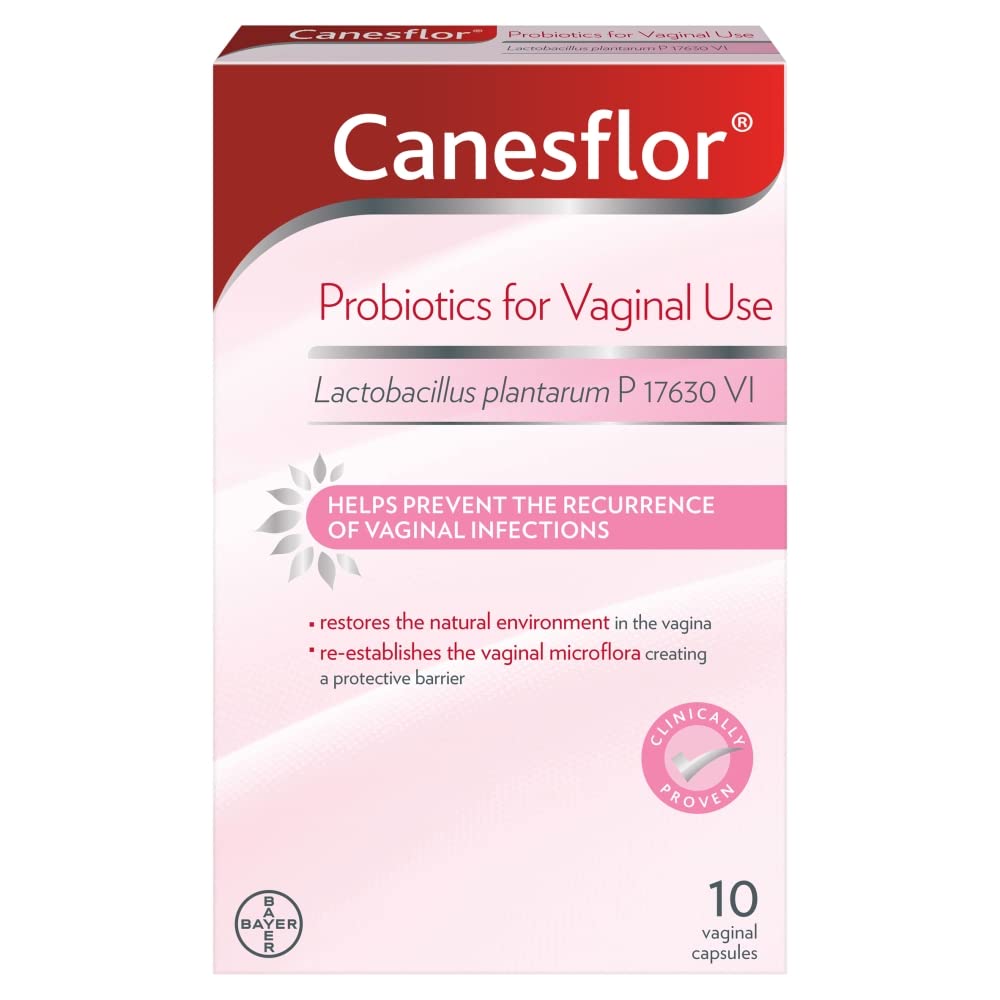 Canesflor Vaginal Probiotics | Helps Prevent Recurrence of Vaginal Infections Such as Thrush | Clinically Proven - Pack of 10 Vaginal Capsules (Pack of 1)