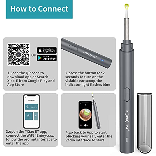 Ear Wax Removal Endoscope Otoscope, Ear Cleaner Earwax Remover Tool