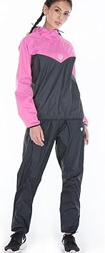 Amazon Co Jp Moecat 発汗 サウナスーツ レディース 女性運動着 脂肪燃え ダイエットウェア 発汗シャツ トレーニングウェア 撥水素材 上下セット 多種カラー スポーツ アウトドア