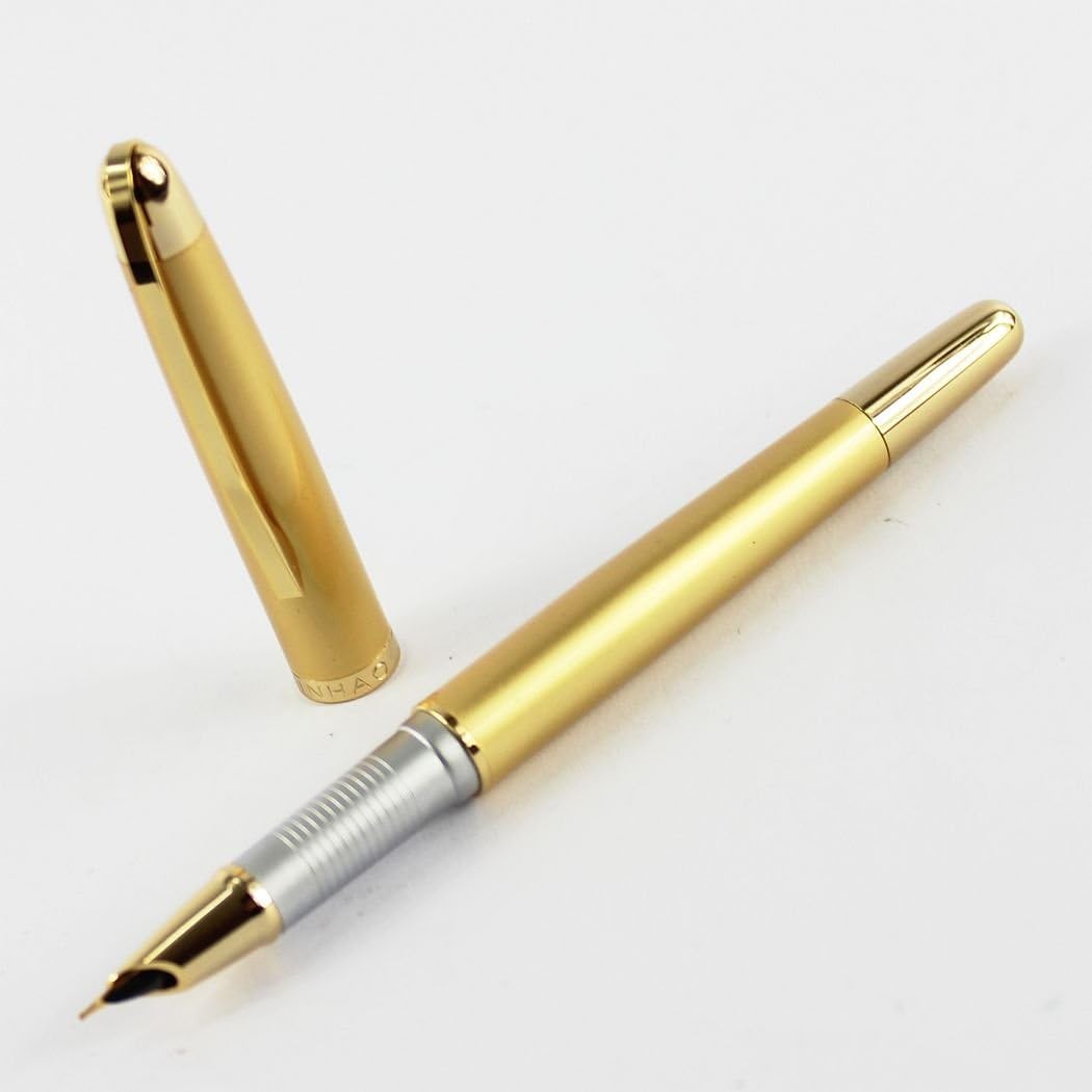 Gullor Fine Nib Fountain Pen Jinhao 606 Golden Fountain Pen - Image 5