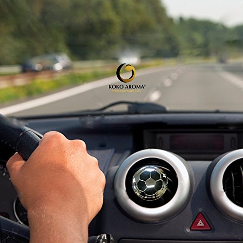 KOKO AROMA Car Air Freshener Soccer Natural Vent Diffuser Stainless Steel Locket for Auto (SV-Soccer) - Thumbnail 5