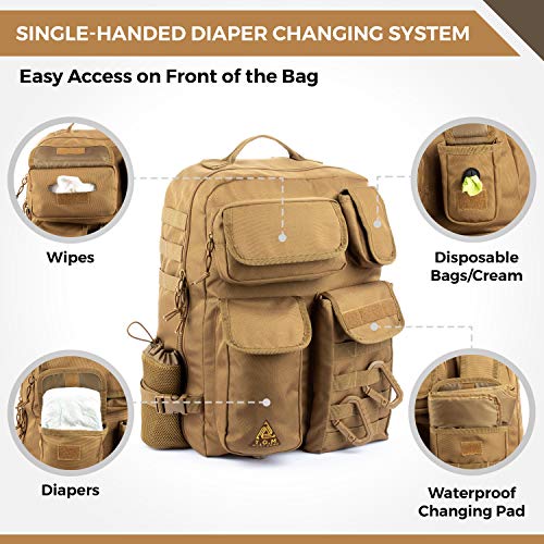Sling Diaper Bag for Dad; Singlehanded Diaper Changing System
