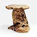 WELLAND Mushroom Seat Stool, Cedar Wood Flower Root/Stand