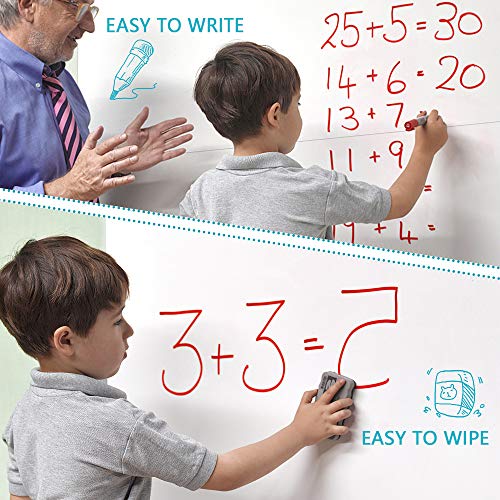 Whiteboard Sticker Paper Sheets, Easy Peel and Stick Dry Erase Contact