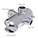 3 Way Shower Diverter Valve Mount 1/2-Inch, SYIDINZN Universal Handheld Shower Arm Diverter Splitter with Shower Head Holder for Handshower Showering Components - Chrome (Shower Arm Mount-A)