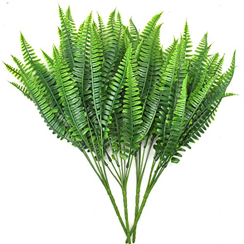 image for Bird Fiy 4Pcs Artificial Shrubs Boston Fern Bush Plant Greenery Bushes