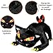 LAOSSC 6 Foot Halloween Inflatable Animated Red Eye Witch's Cat - Halloween Decorations for Indoor and Outdoor - Lanterns Lighted Holiday Home Décor