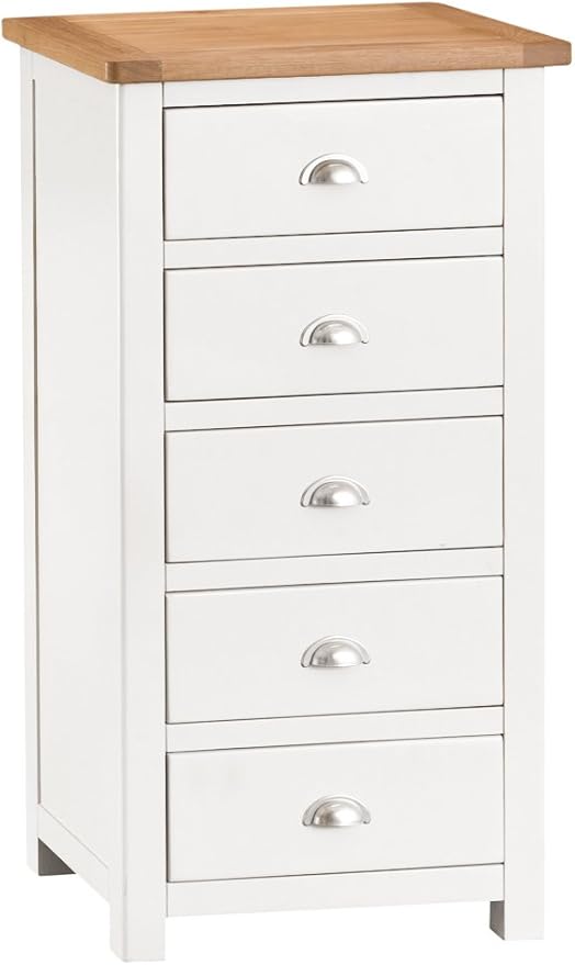 white and oak tallboy