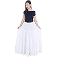 Lannaclothesdesign Women's Cotton Long Ruffle Full Circle Long Skirts Maxi Skirt