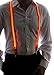 Neon Nightlife Men's Light Up LED Suspenders, One Size, Orange