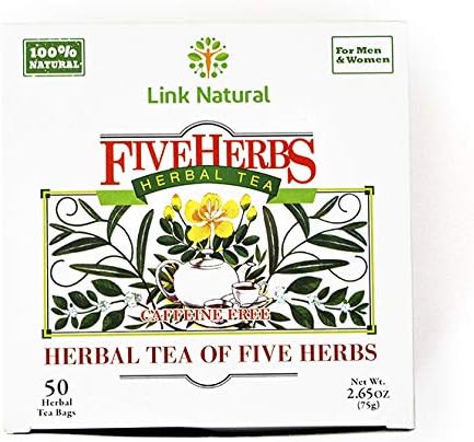 Link 5 ACTIVE HERBS Detox and Diet Tea 100 Sachets by LINK NATURAL (Link 5 Herbs, 100 Servings)