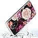 BAISRKE LG Stylo 3 Case, LG Stylo 3 Plus Case, LG Stylus 3 Case with Flowers Slim Shockproof Clear Soft Flexible TPU Back Cove for LG Stylo 3/Stylo 3 Plus/LG LS777 [Purple Pink]