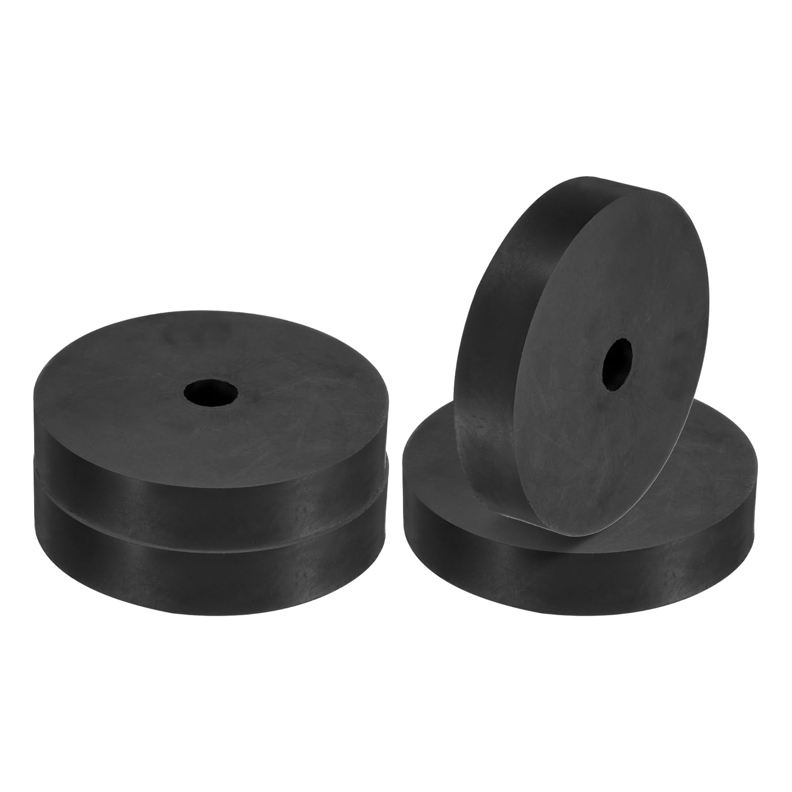 Photo 1 of PATIKIL Multi Purpose Rubber Spacer, 4 Pcs 3.9"OD 0.59"ID 0.8"Thickness Neoprene Round Anti-Vibration Isolation Pads Isolator Rubber Bushings Spacer Washer for HVAC Bolts Car Accessories