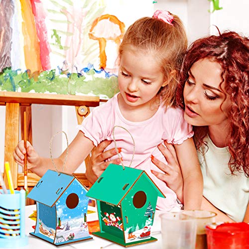 3 Pieces Easter Build Bird House Kit DIY Nude Crafts Wood Arts Craft