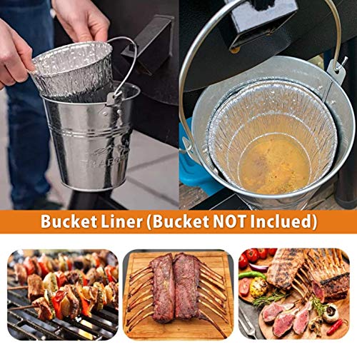 12Pack Disposable Grease Bucket Liner Replacement for Traeger Wood