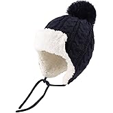 Winter Kids Beanie Hat Baby Knitted Hats Fleece Earflap Beanie Windproof Warm Toddler Beanies Boys Girls 0-8 Years