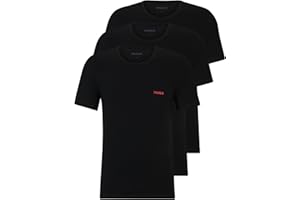 HUGO Men's 3 Pack Lounge T-Shirts, Black, L