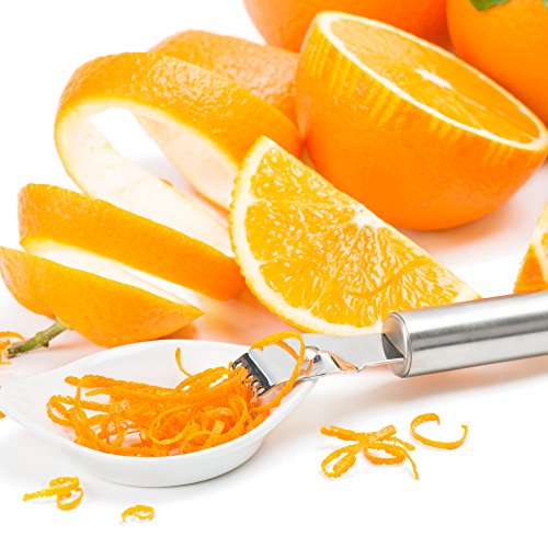 Jenaluca Channel Knife and Lemon Zester with Bottle Opener Bartending Tools
