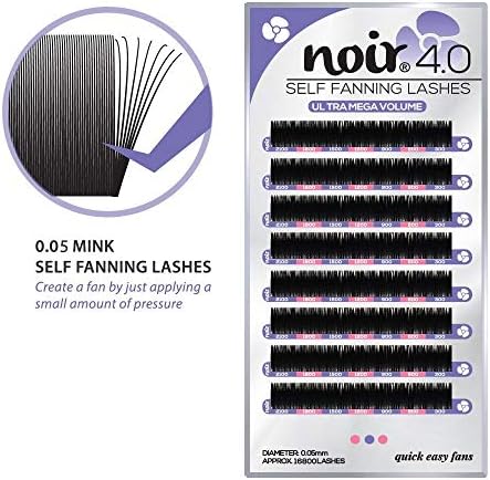 Easy Fan Lashes D curl 0.05 11mm Mega Volume Self Fanning Eyelash Extensions