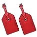 Genuine Leather Luggage Tags Cruise Ship Luggage Tags Business Card Holder Top Flap-Open Travel ID Tags