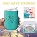 LAVIDASS Wine Tumbler Stainless Steel Stemless Wine Glasses 12 oz Double Wall Vacuum Insulated Unbreakable Wine Glasses Cup with Lid for Red Wine,Beer, Champagne, Coffee, Ice Cream (Shinning Blue)