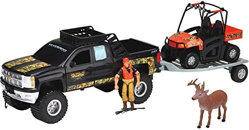 Tree House Kids Chevy UTV Hunting Play Set Truck, Black, 23.5" x 7"