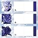 The Best Card Company - 10 Boxed Note Cards with Flowers - Blank Assorted Floral Notecards Bulk (4 x 5.12 Inch) - Iridescent Iris MQ4949OCB-B1x10