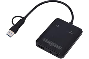 Serounder VHS to Digital Converter, USB Video Capture Card with Dual USB A and C Interfaces for VCR DVD Players, Convert Anal